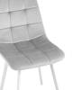 Набор из 4 стульев Stool Group Chilly OS-2011-V seat HLR-14 wl DUAL X4 серебристый, белые ножки, велюр фото 8