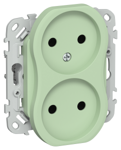 Розетка 2-местная IEK Flite FI-R20-10-1-K93 фисташковый