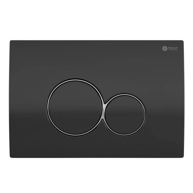 Кнопка смыва Point Виктория PN44061BC черная, хром