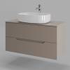 Тумба с раковиной Orange Line Li-100TuLMDF+B08-600W латте матовый, 100 см фото 2