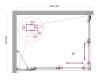 Душевой уголок BelBagno LUCE-AH-21-120/90-C-Cr профиль хром, стекло прозрачное, 120x90x195 фото 2