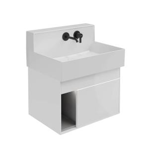 Тумба с раковиной Kerama Marazzi Logica M белый, тумба LO.M.65\WHT + рак. LO.M.wb.65