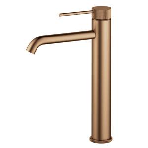 Смеситель для раковины Timo Saona 2411/19F высокий, розовое золото