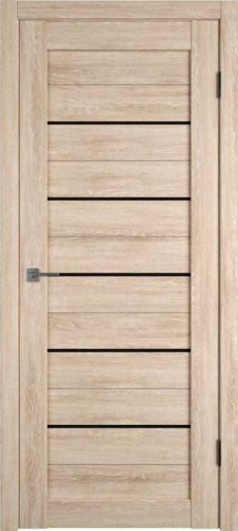 Межкомнатная дверь Владимирская Фабрика Дверей Atum 5 Sand Vellum стекло Black Gloss 600x2000