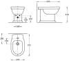 Биде Kerama Marazzi Pompei напольное, белое глянцевое фото 2