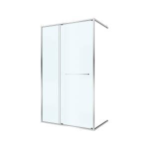 Душевая дверь в нишу Cezares LUX-B-FS-11-120-C-CR профиль хром, стекло прозрачное, 120x195