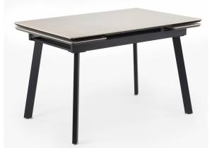 Стол Notta Норман 625826 carmen light grey, черный 140(200)x80x75