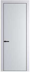 Межкомнатная дверь Profil Doors 1 PE полотно Вайт, кромка алюминиевая с четырех сторон черная 600x2000