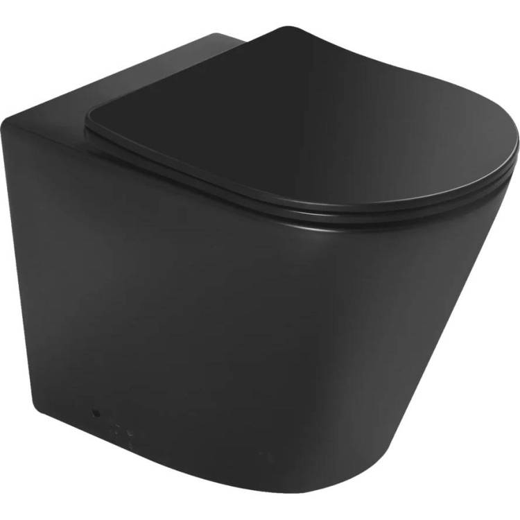 Унитаз приставной SantiLine SL-5020MB безободковый, с крышкой-сиденьем микролифт