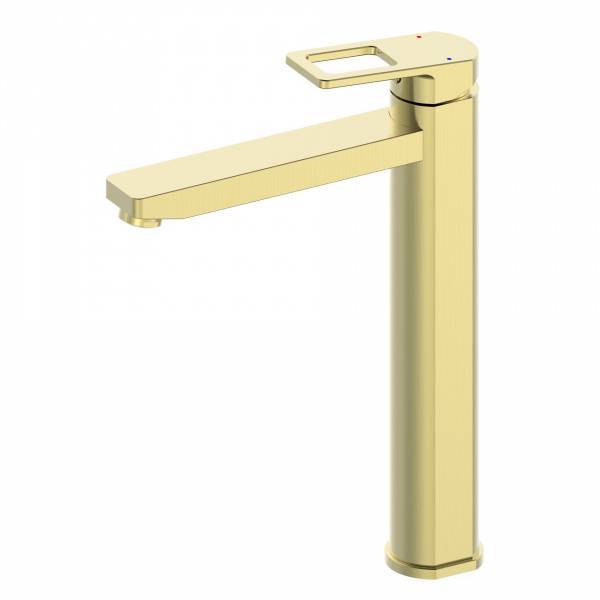 Смеситель для раковины Wonzon & Woghand WW-88239010-BG высокий, брашированное золото