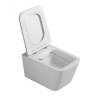 Комплект Abber Rechteck AC1201-AC0105-AC0121MB унитаз подвесной, безободковый, сиденье микролифт, белый, кнопка черная фото 4