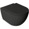 Унитаз подвесной Isvea VEA Rondo 10VA02002SV-2N безободковый, сиденье с микролифтом, черный матовый