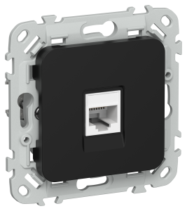 Розетка компьютерная RJ45 IEK Flite FI-K12-1-K02 черный