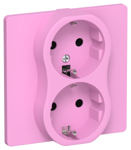 Розетка 2-местная с заземлением IEK Flite FI-R21C-16-K99 пурпурный