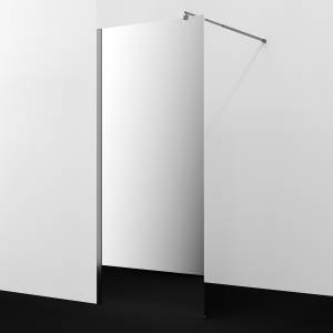 Душевая перегородка Wasserkraft Rur 30W46GR-MR профиль графит, стекло зеркальное, 110x120x200