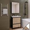 Мебель для ванной Velvex Klaufs 60.2D.1Y белая, шатанэ, напольная