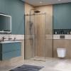 Душевой уголок BelBagno SOFT_CLOSE-2-A-1-100-C-GM профиль оружейная сталь, стекло прозрачное, 100x100x200 фото 4