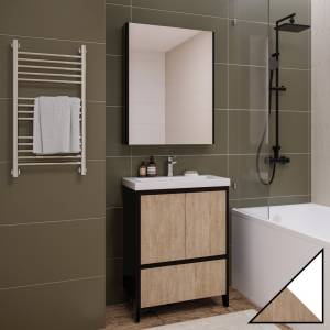 Мебель для ванной Velvex Klaufs 60.2D.1Y белая, шатанэ, напольная