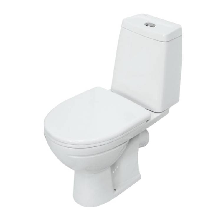 Унитаз-компакт Sanita Марс WC.CC/Mars/2-DM.Rim/WHT.G/S1 безободковый, сиденье микролифт, белый