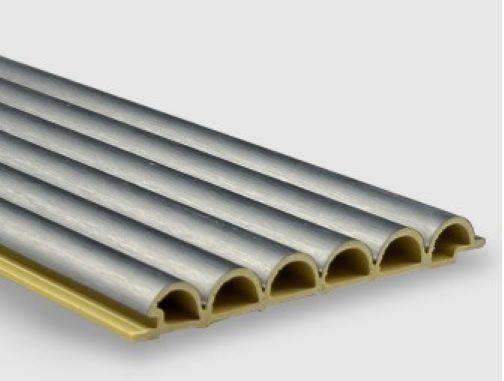 Рифленая панель Bonaparte Pipe silver metal 280x13.2x1.5