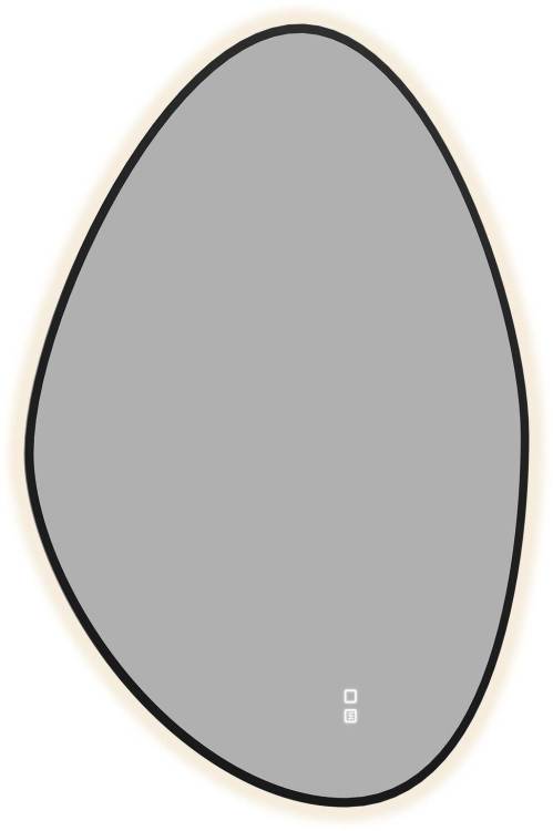 Зеркало Aquanet Контур 00367659 LED подсветка, подогрев, черное, 100x70