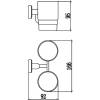 Держатель для двух стаканов Savol 95 S-009568 хром фото 2