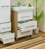Мебель для ванной Sanflor Ларго 60, швейцарский вяз, белый фото 5
