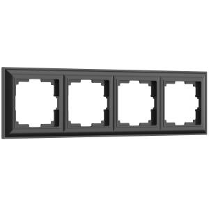 Рамка 4-постовая Werkel Fiore W0042208 черный матовый