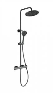 Душевая стойка Wonzon & Woghand WW-B3051-A-BGG с термостатом, темный графит