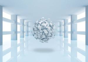 3D Фотообои Artegrafico «Шар из осколков в тоннеле» ABS-055 акварель