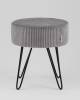 Пуф Stool Group Спейси vd-spacy-cl-steel светло-серый, велюр рельефный фото 3