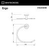 Полотенцедержатель WHITECROSS Ergo ER2254NIB кольцо, никель брашированный фото 2