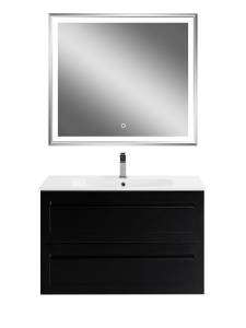 Тумба с раковиной Art&Max Platino Черный матовый, 56.5x90