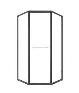Душевой уголок Timo TTSS-100/03C-8L профиль черный, стекло прозрачное, 100x100x200