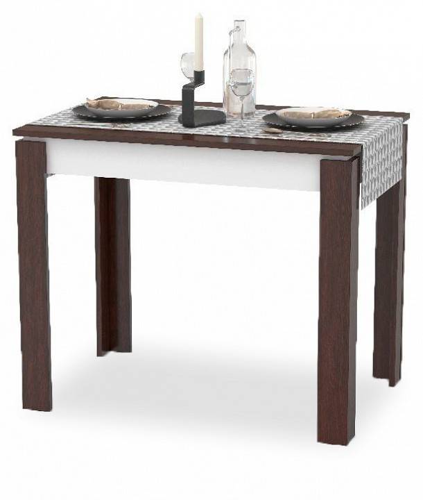 Стол обеденный Атмосфера Оптима 00-00006273 венге/белый