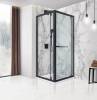Душевой уголок Vincea Stile VSS-2ST9090CLB-R 900x900, черный, стекло прозрачное, правый