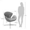 Кресло Bradex Home Swan Style Chair FR 0650 графит/искусственная замша фото 6