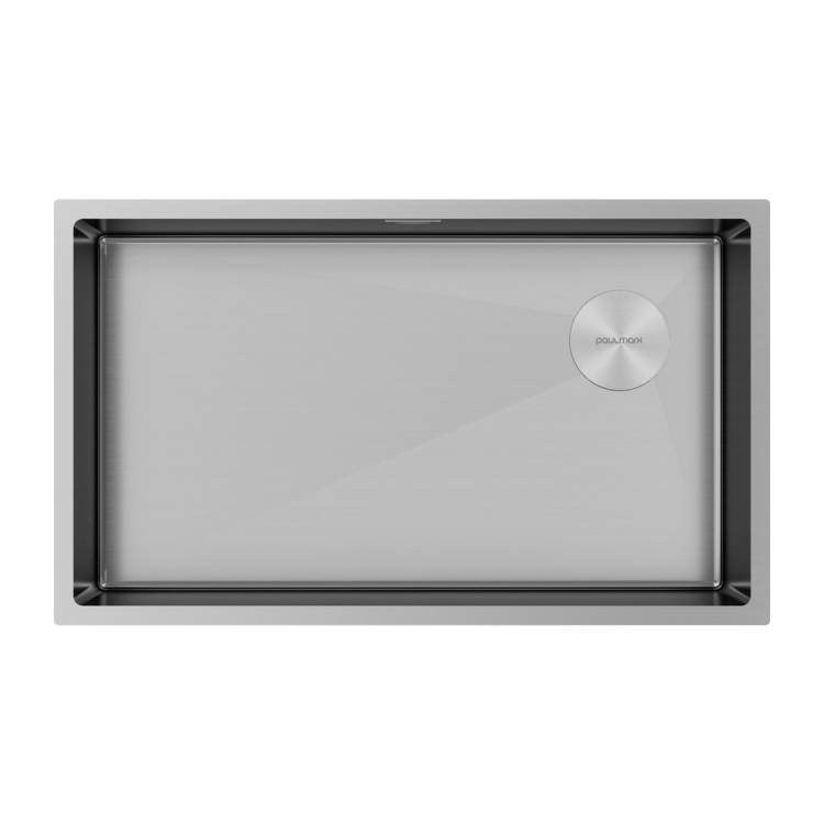 Мойка кухонная Paulmark Next-Skew 74 Uni PM887444-BS Брашированная Сталь, 74x44