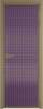 Межкомнатная дверь Profil Doors 3 AX цвет профиля Шампань, стекло безопасное 6 мм мору фиолетовое 800x2000
