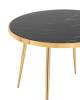 Стол обеденный Stool Group Гелиос EDT-134-TG DUAL стекло черный мрамор сталь золото 100x100x75 фото 4