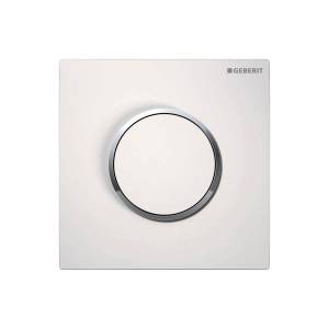 Ручной пневмопривод смыва Geberit Sigma 10 116.015.KJ.1 для писсуара, белый, кольцо глянцевый хром