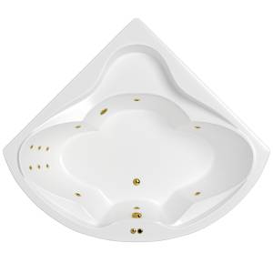 Акриловая ванна WHITECROSS Konsul 150x150 0110.150150.100.LINE.GL с гидромассажем, 