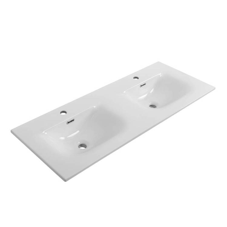 Раковина Cezares Molveno CZR-8099-120-2 120 см, белая глянцевая