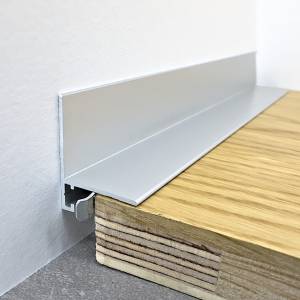 Микроплинтус TeckWood RAL 7047 L-20 Муар Серый 2000x21x16