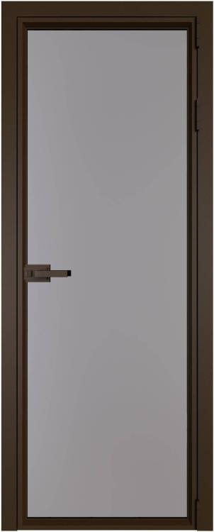 Межкомнатная дверь Profil Doors 1 AV цвет профиля Деорэ, стекло безопасное 6 мм монохром серый 600x2000