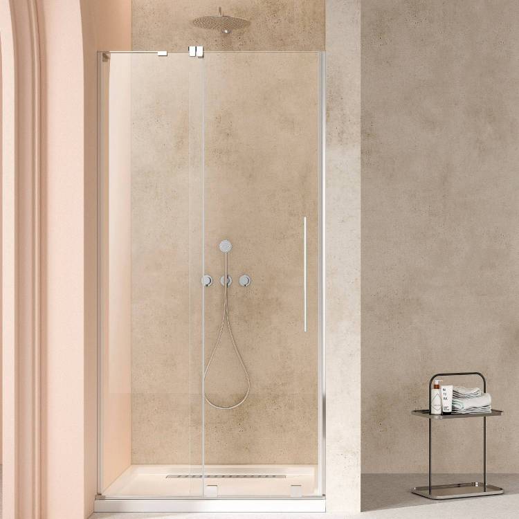Душевая дверь в нишу Vincea Walk-In (Волк-Ин) VDS-4WSL120CL-L профиль хром, стекло прозрачное, 120x200