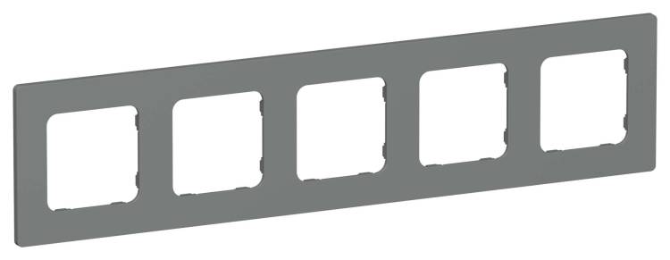 Рамка 5-постовая IEK Flite FI-M52-32-20-K80 мокрый асфальт