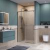 Душевая дверь в нишу BelBagno SOFT_CLOSE-1-BF-1-120-C-GM профиль оружейная сталь, стекло прозрачное, 120x200 фото 3