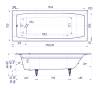 Чугунная ванна Creto Edge 26-1170 белая, 170x70, с ножками фото 7