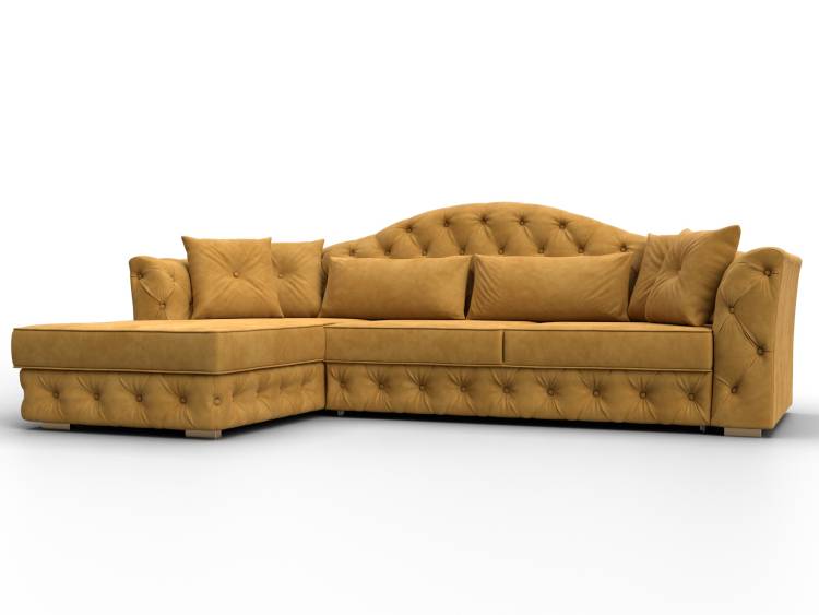 Диван угловой Лига Диванов Артис 128024L Желтый